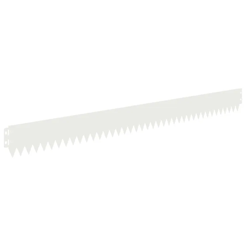 Goedkoop vidaXL Bordura per Prato 30 pcs 103 x 10 cm Acciaio Bianco