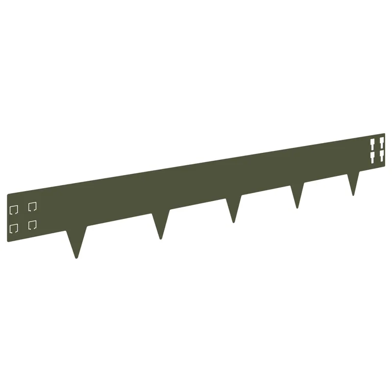 Weekendaanbieding vidaXL Bordura per Prato 50 pcs 100 x 15 cm Acciaio Verde Oliva