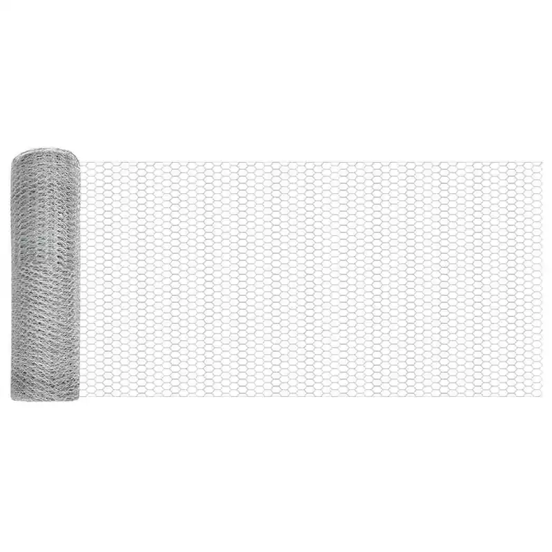 vidaXL Recinzione Esagonale Argento 0,4 x 10 m Acciaio zincato Rechtstreeks Van De Fabrikant