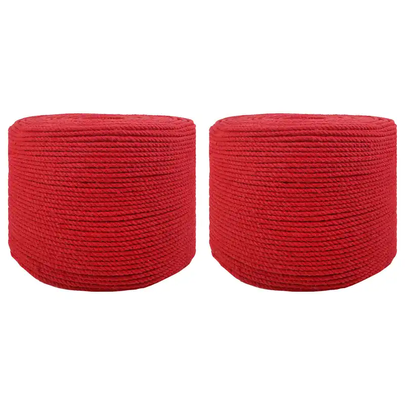 vidaXL Corda 2 pcs Rosso Cotone Uitverkoop
