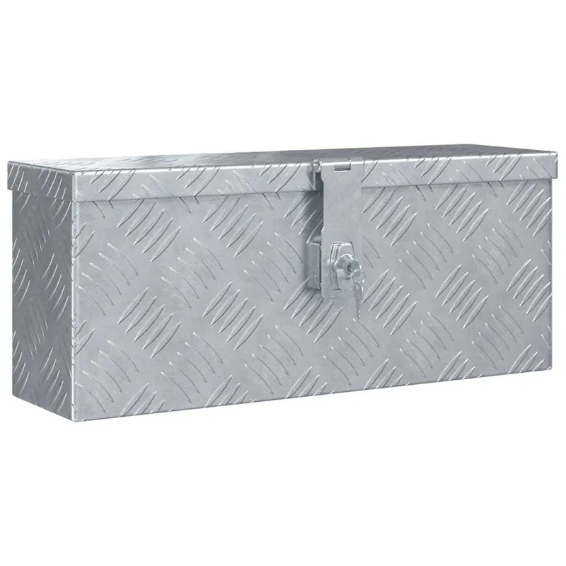 vidaXL Cassetta in Alluminio 48,5x14x20 cm Argento Beste Prijs