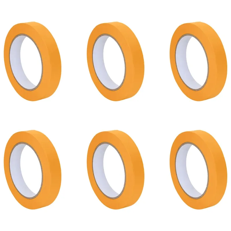 Hete Deal vidaXL Nastri Adesivi per Pittori 6 pcs Giallo 19mm x 50m Carta