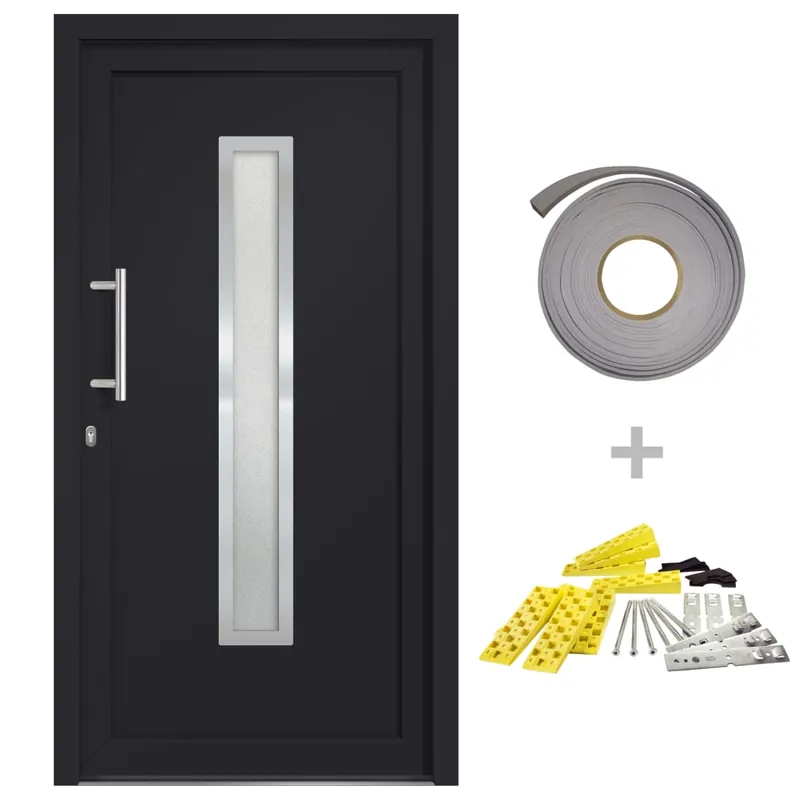 vidaXL Porta di Ingresso Antracite 88x200 cm Must-Have