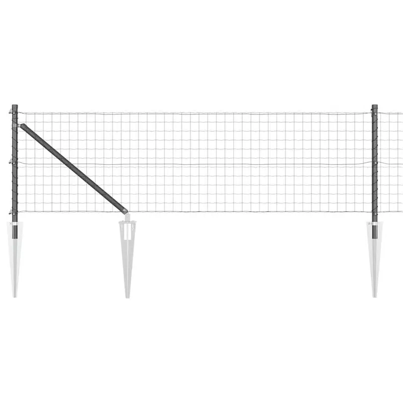 vidaXL Recinzione Euro con Punti 10 x 0,8 m Acciaio rivestito in PVC Seizoensaanbieding