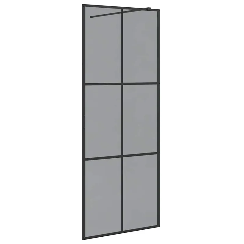 Beperkt Aanbod vidaXL Parete Doccia Walk-in Nero 80 x 195 cm vetro temperato
