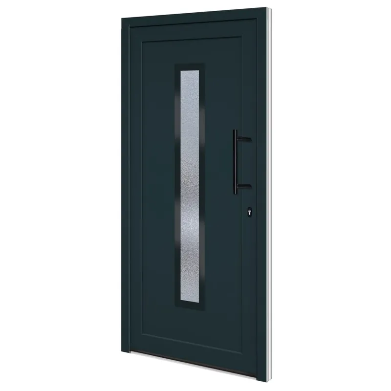 vidaXL Porta Ingresso Antracite 98x200 cm in PVC Tijdelijk Beschikbaar