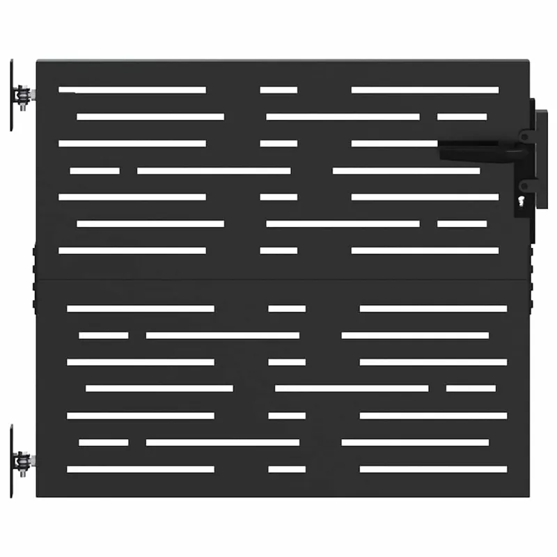 Snelle Levering vidaXL Cancello da giardino con blocco Nero 85 x 100 cm