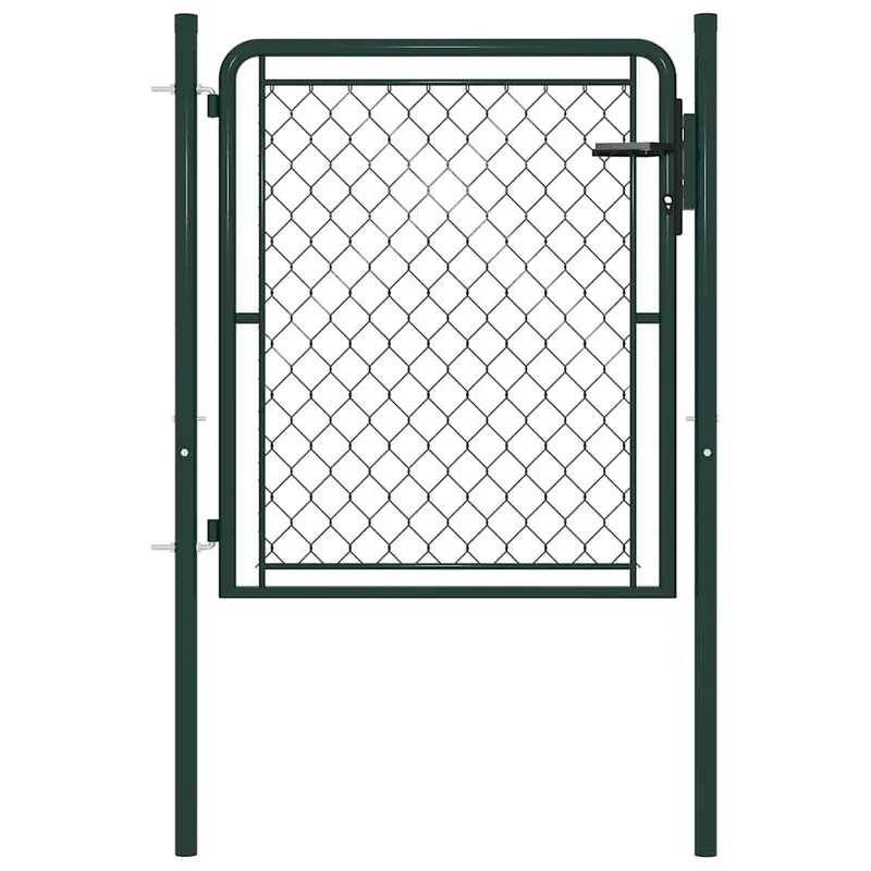 vidaXL Cancello da Giardino in Acciaio 100x75 cm Verde Beste Prijs