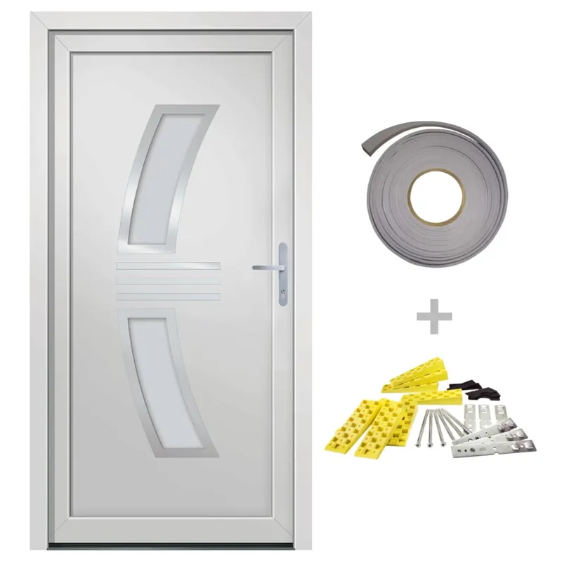 vidaXL Porta Ingresso Bianca 88x200 cm in PVC Nu Kopen