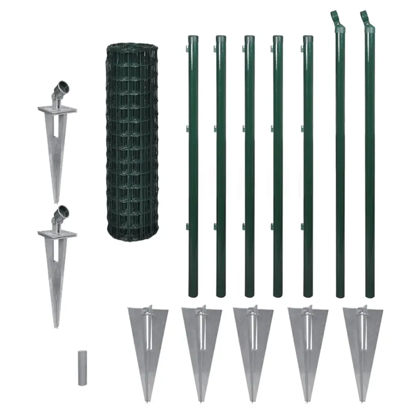 Shop Nu vidaXL Recinzione Europea in Acciaio 10 x 1,0 m Verde