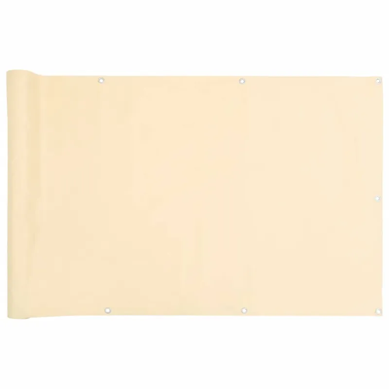 Koop Vandaag vidaXL Paravento da Balcone Crema 600x90 cm in PVC