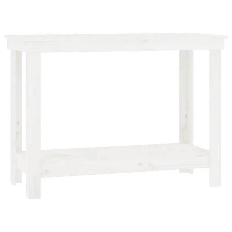 Merkproduct vidaXL Banco da Lavoro Bianco 110x50x80 cm in Legno Massello di Pino