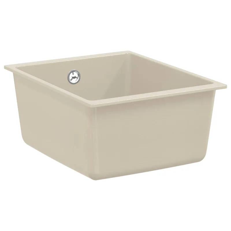 vidaXL Lavello Beige 370 x 460 mm 80% Quarzo e 20% Resina Alleen Vandaag