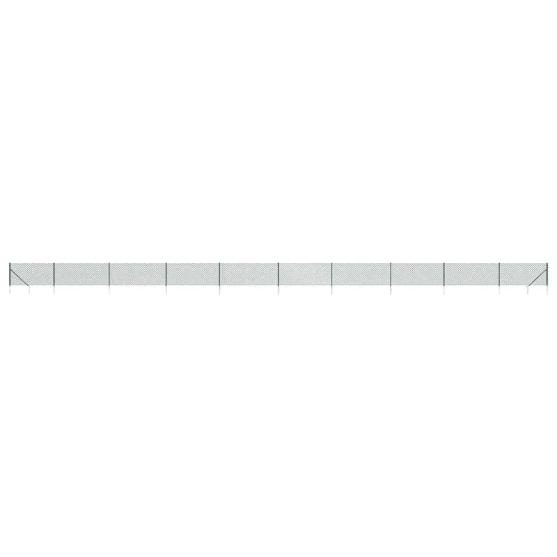 vidaXL Recinzione a Rete con Picchetti Ancoraggio Verde 0,8x25 m Koop Vandaag