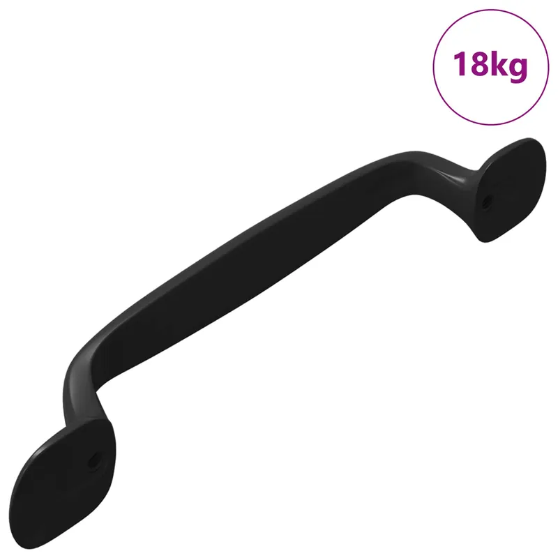 Korting vidaXL Maniglia per Mobili 250 pcs Nero 130 x 19,4 x 22,3 mm Alluminio