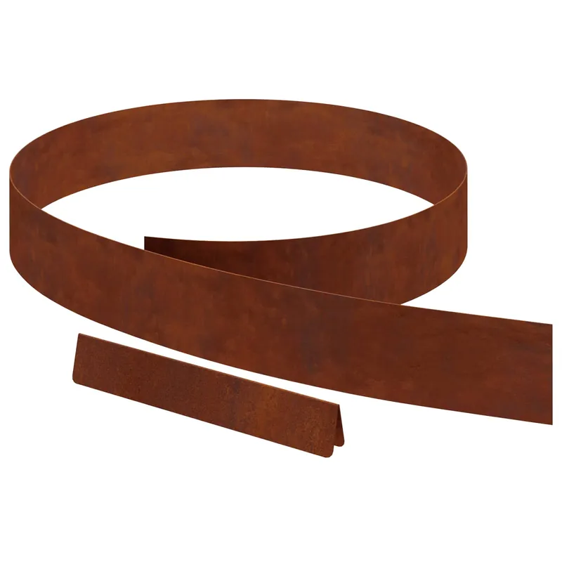 vidaXL Bordura per Prato 4 pcs Ruggine 450 x 0,05 x 10 cm Koopje