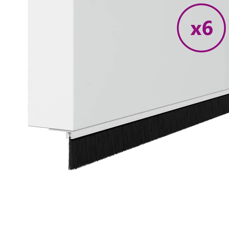 Laatste Kans vidaXL Spazzole per porte a vite 6 pcs Bianco 100 cm Lega di alluminio