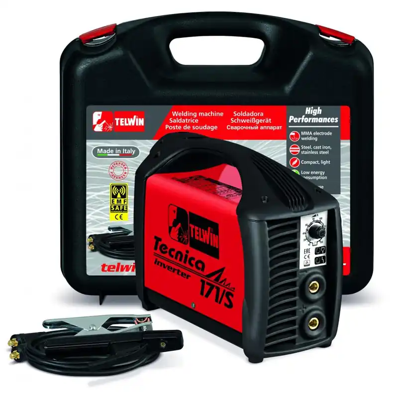 Dagaanbieding TELWIN Saldatrice inverter tecnica 171/s 230v acx con accessori e valigetta 816203 telwin
