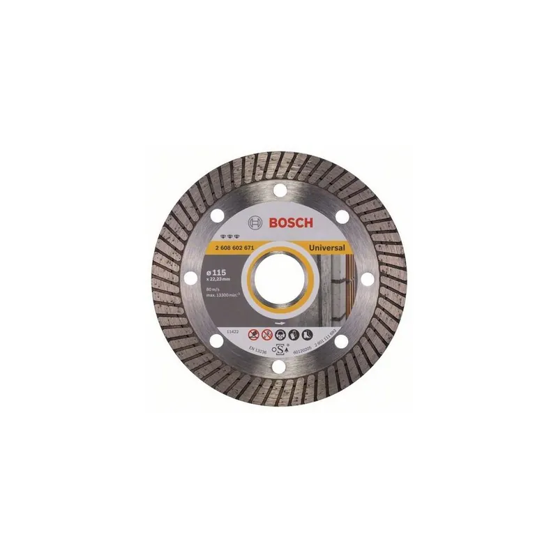 Weekendaanbieding BOSCH Disco diamantato per smerigliatrici best for universal turbo 115 mm 2608602671 bosch