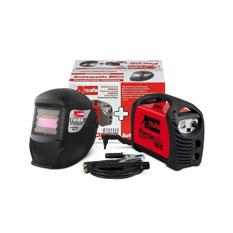 Alleen Vandaag TELWIN Saldatrice inverter force 165 230v acx con accessori e maschera lcd 815863 telwin