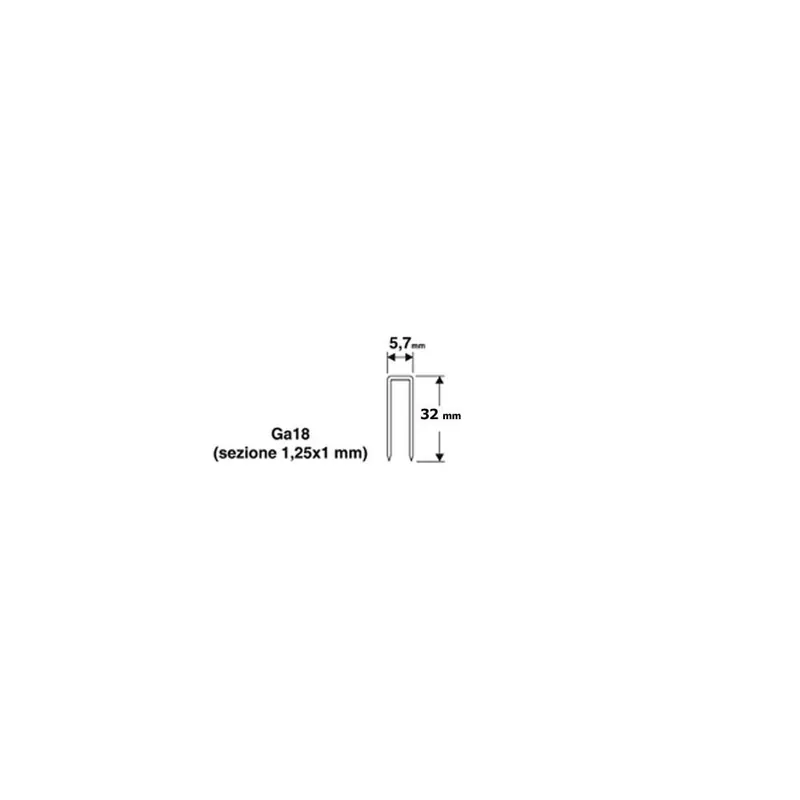 Weekendaanbieding VALEX Punti graffette per fissatrici 5,7 x 32 mm 1000 pz 1455547 valex
