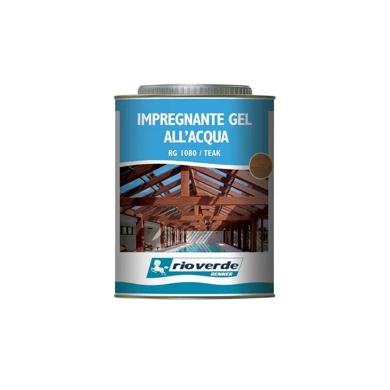 Dagaanbieding RENNER Impregnante gel all‘acqua per legno 750 ml. rg1080 trasparente rio verde renner