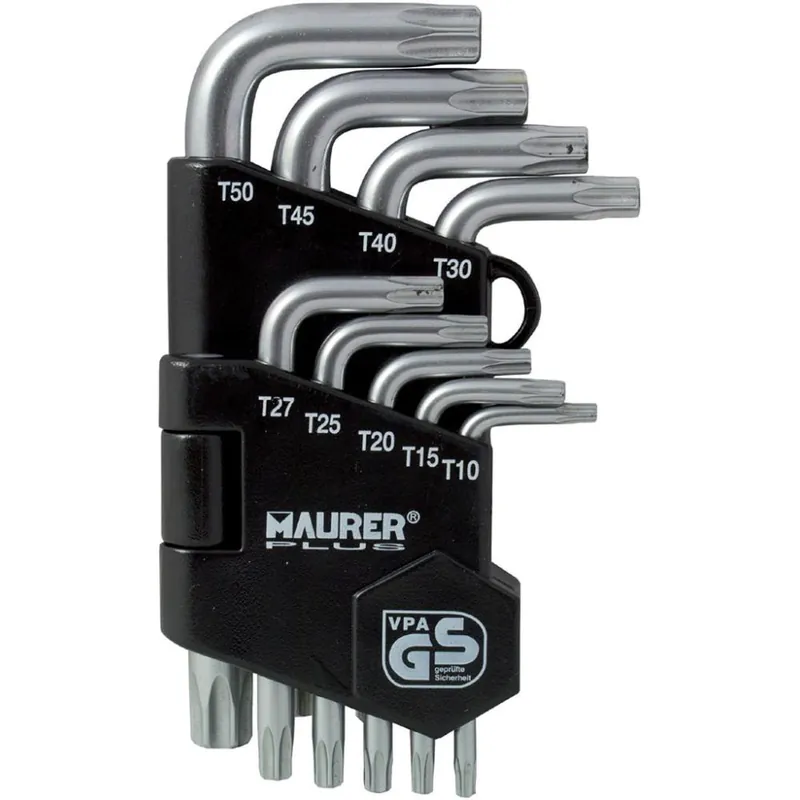 Voordeelprijs MAURER Chiavi a brugola torx con foro set 9 pezzi 86173 maurer plus
