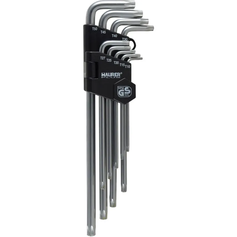 MAURER Chiavi a brugola torx con foro lunghe set 9 pezzi 89496 maurer plus Nieuw