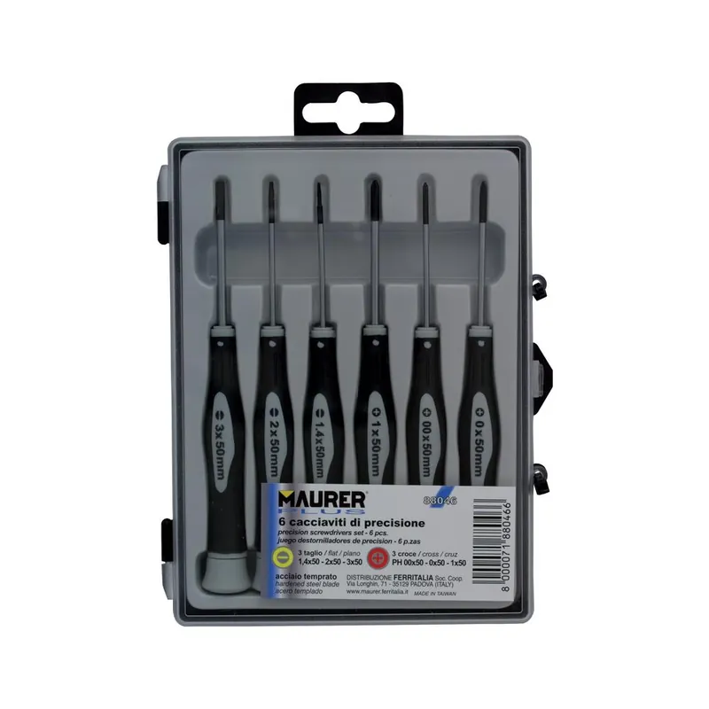 Flitsaanbieding MAURER Cacciaviti di precisione a taglio e croce set 6 pezzi 88046 maurer plus