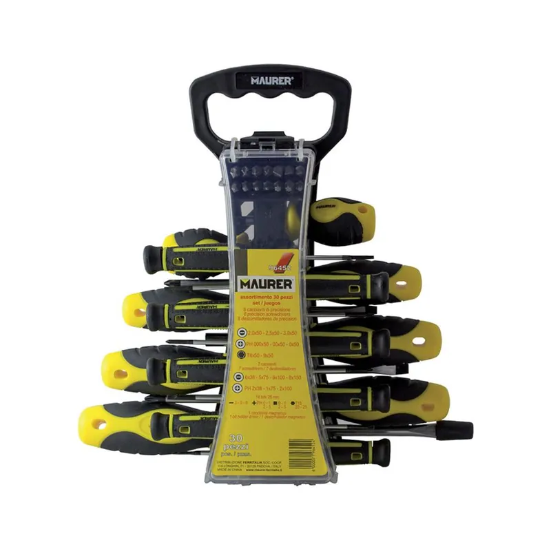Weekendaanbieding MAURER Cacciaviti a taglio, croce ed inserti avvitamento set 30 pezzi 96452 maurer