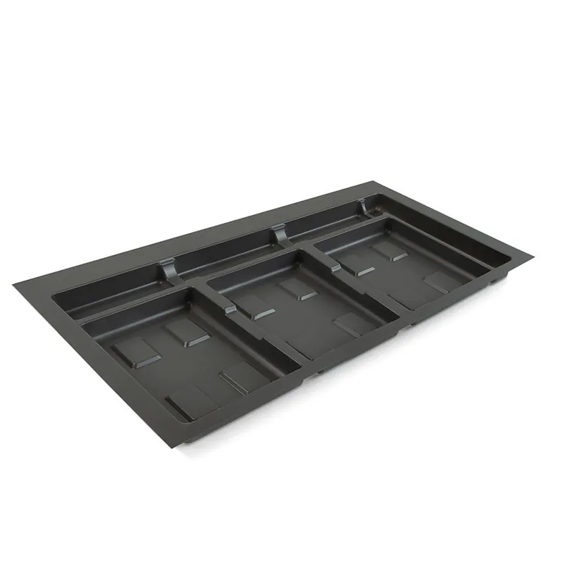 Superprijs EMUCA Base per contenitori per cassetti da cucina, modulo 900mm, grigio antracite 8197223 emuca