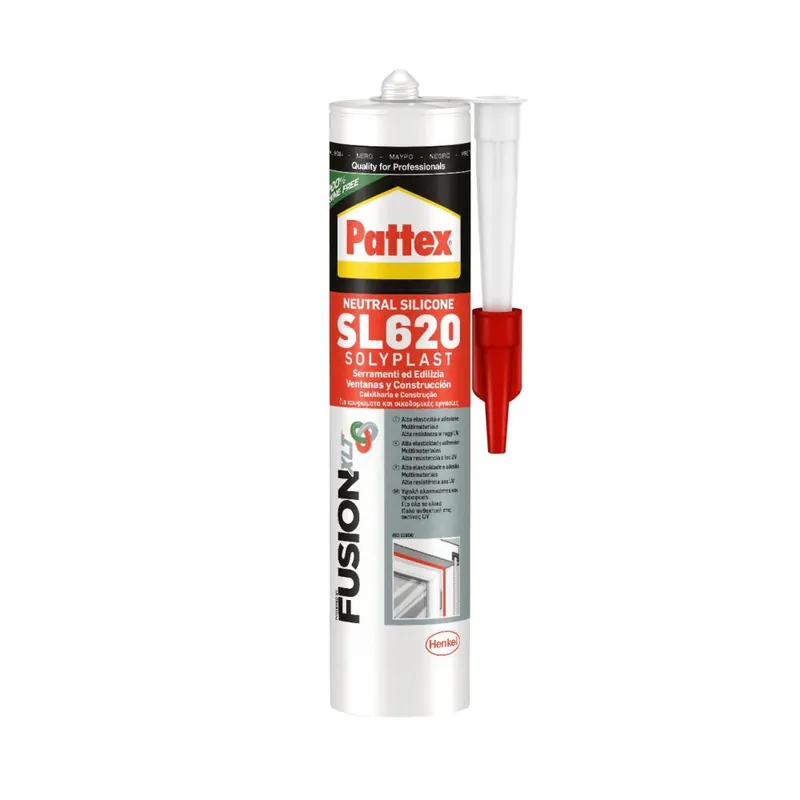 Premium PATTEX Silicone sigillante neutro sl620 nero ral 9004 300 ml pattex by henkel
