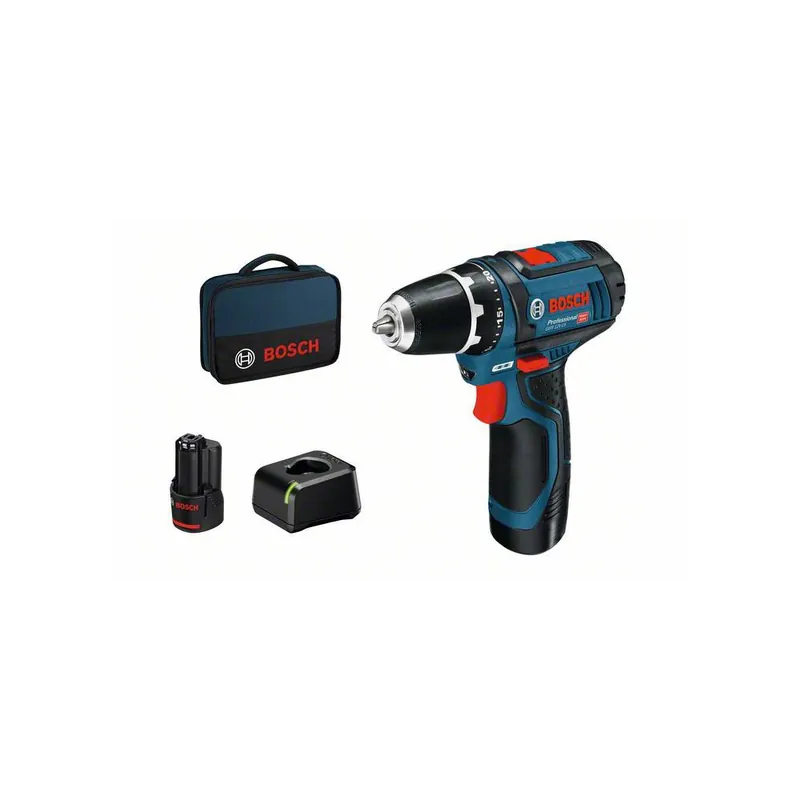 Beperkte Voorraad BOSCH Trapano avvitatore gsr 12v-15 con 2 batterie litio 2,0 ah in valigetta soft bag 060186810f bosch
