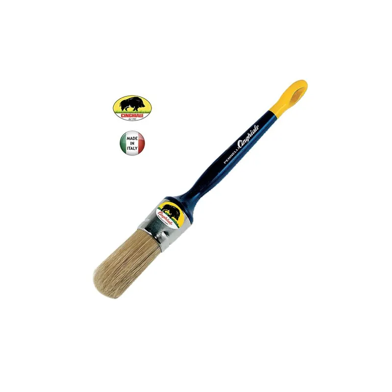 Hoge Kwaliteit PENNELLI CINGHIALE Pennello strozzato s.311 40 mm manico plastica 33110024 pennelli cinghiale