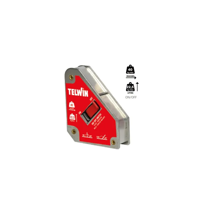 Must-Have TELWIN Posizionatore magnetico con interruttore on/off portata 22,5-40 kg. 804255 telwin