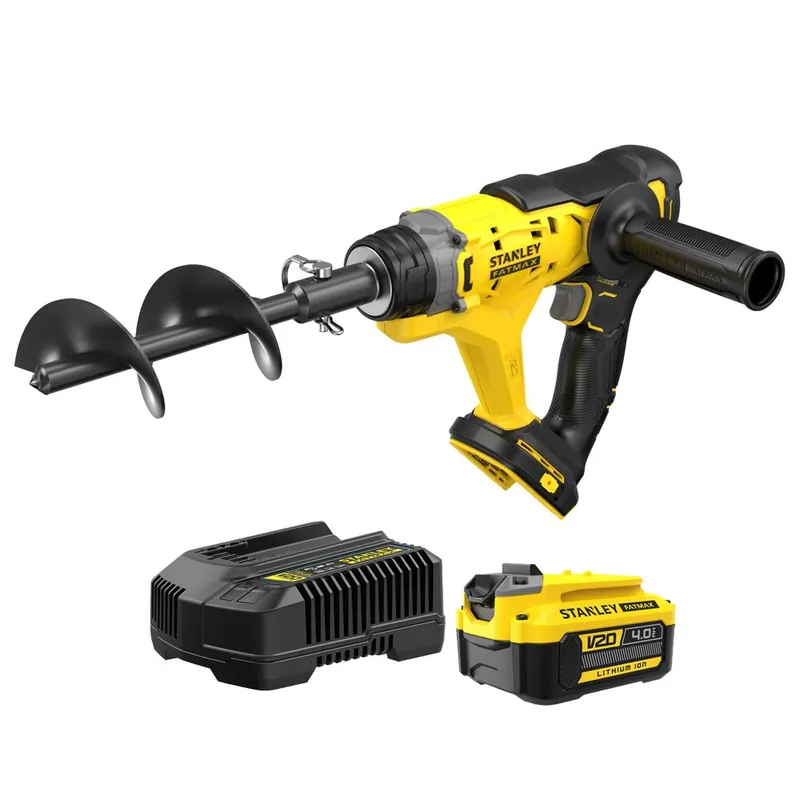 Tijdelijk Beschikbaar STANLEY Trivella a batteria 18v con 1 batteria li-ion 4 ah e caricabatterie sfmcga75m1-qw v20 fatmax® stanley®