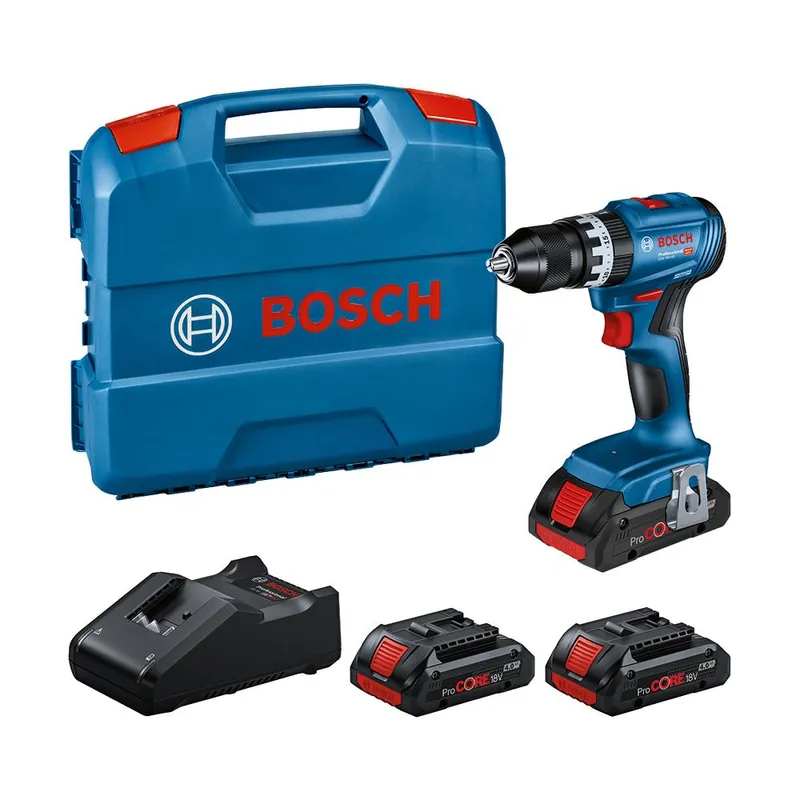Beste Prijs BOSCH Trapano battente avvitatore gsb 18v-45 con 3 batterie procore 18v 4.0 ah 0615a5002u professional bosch