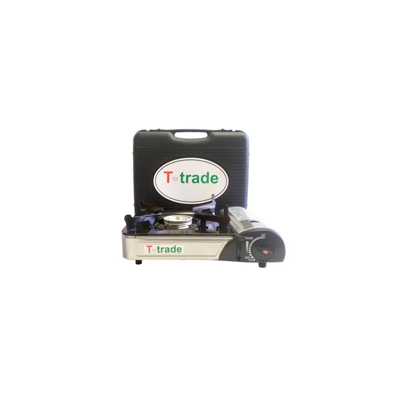 T-TRADE Fornello da campeggio a gas per cartuccia e bombola gpl pgs dc black t-trade Hete Deal