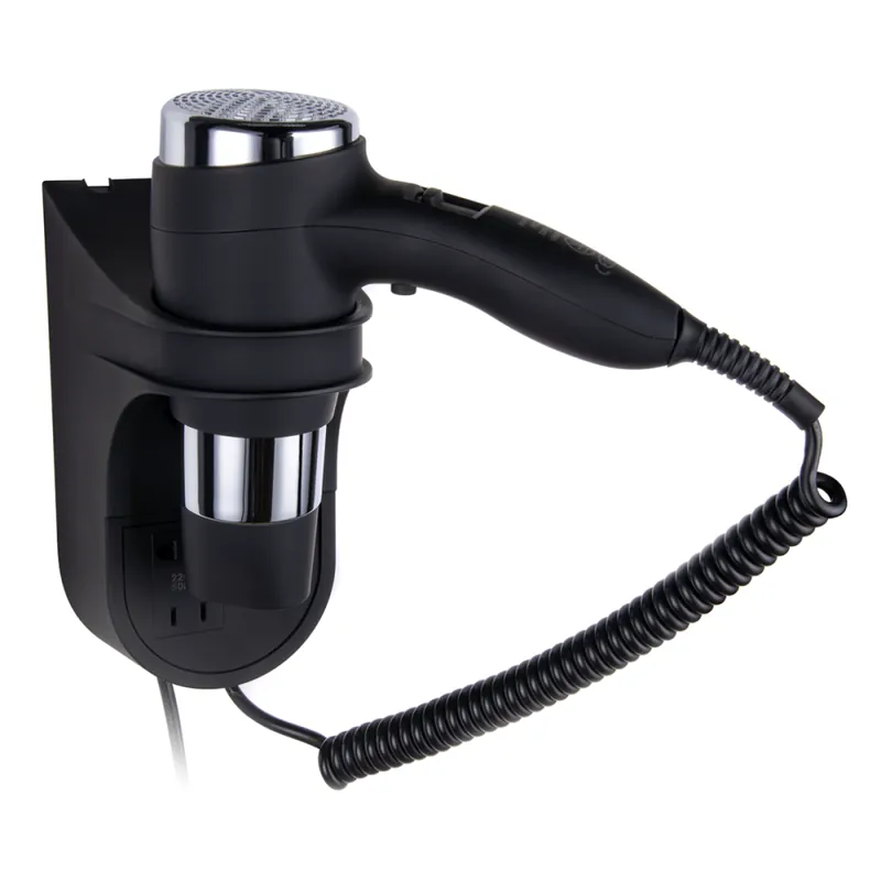 STARK Asciugacapelli phon da parete regolabile compatto con presa rasoio hotel 1600w nero hd22b stark Speciale Aanbieding