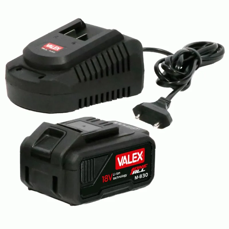 Veilige Betaling VALEX Starter set batteria al litio 18v 3 ah li-ion e caricabatterie kit oneall 1997559 valex