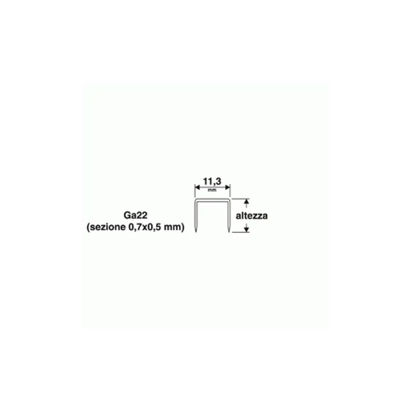 Veilige Betaling VALEX Punti graffette per fissatrici ga22 11,3 x 12 mm 1000 pz 1455637 valex