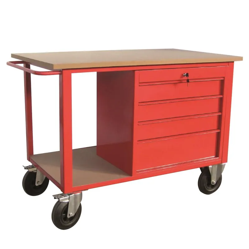 Nieuw DERBY Banco carrellato con cassetiera 4 cassetti rosso gr26 derby