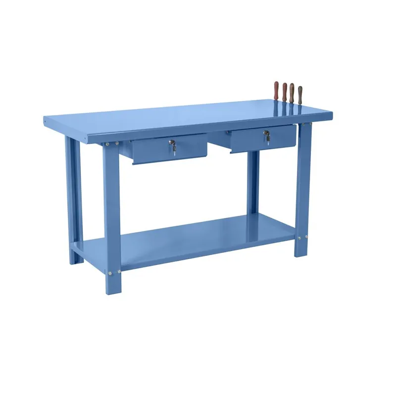 DERBY Banco da lavoro 150 cm con 2 cassetti azzurro gr71-b derby Bestel Nu