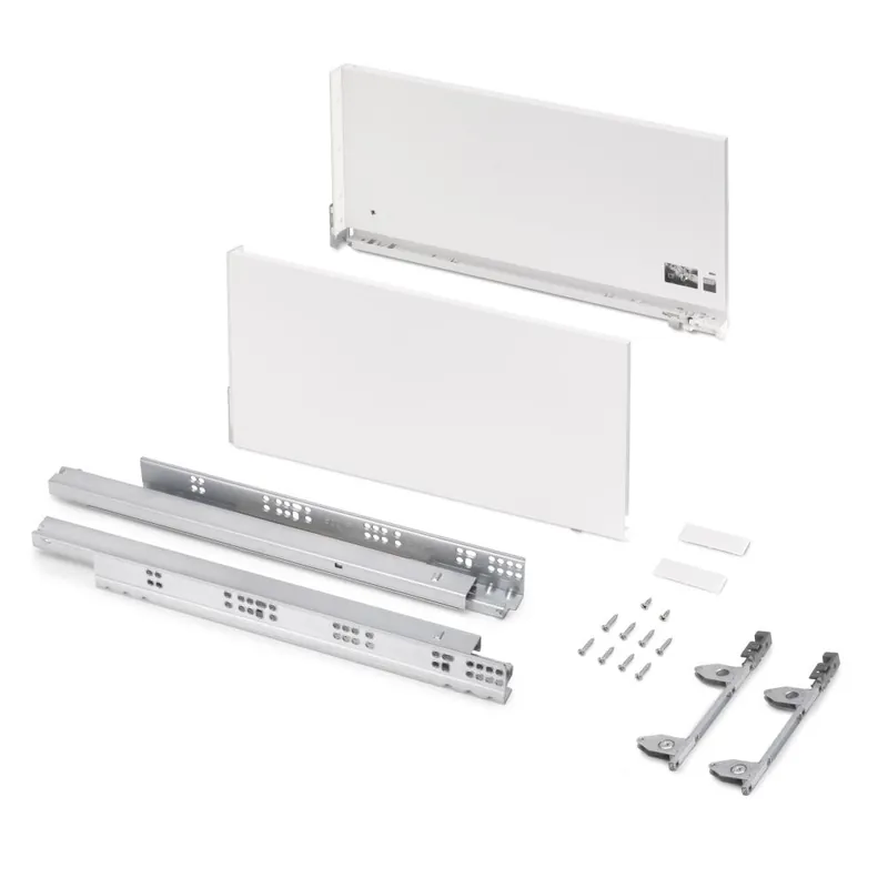 Beperkt Aanbod EMUCA Cassetto esterno vertex 60 kg, altezza 242 mm, profondità 500 mm, acciaio, verniciato bianco 3179412 emuca