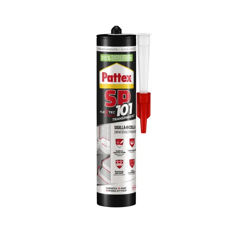 PATTEX Silicone sigillante polimerico neutro sp101 trasparente 280 ml box da 12 cartucce 2884674 pattex by henkel Rechtstreeks Van De Fabrikant
