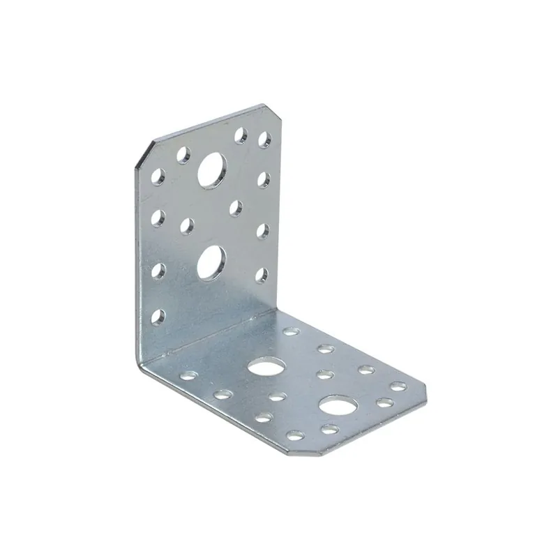 Merkproduct SIPA MINUTERIE Piastra angolare metallica acciaio zincato multi forata 70 x 70 x l. 55 mm pz. 50 art. 1611 sipa