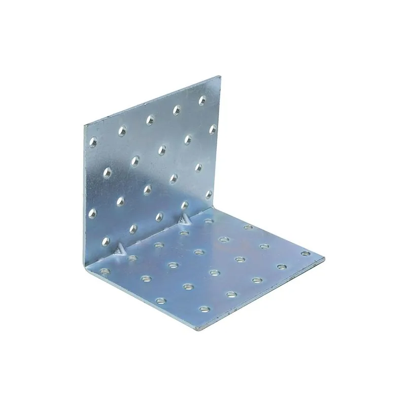 Merkproduct SIPA MINUTERIE Piastra angolare metallica acciaio zincato multi forata 80 x 80 x l. 100 mm. art. 378 sipa
