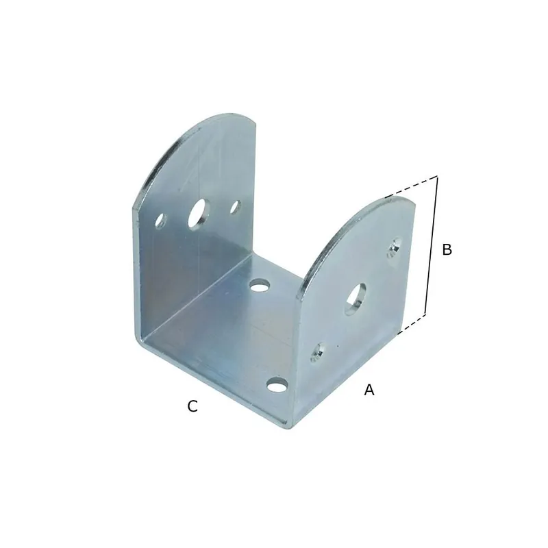 Actieprijs SIPA MINUTERIE Staffa montaggio travi metallica acciaio zincato 90 x 90 x h.90 mm art. 584 sipa