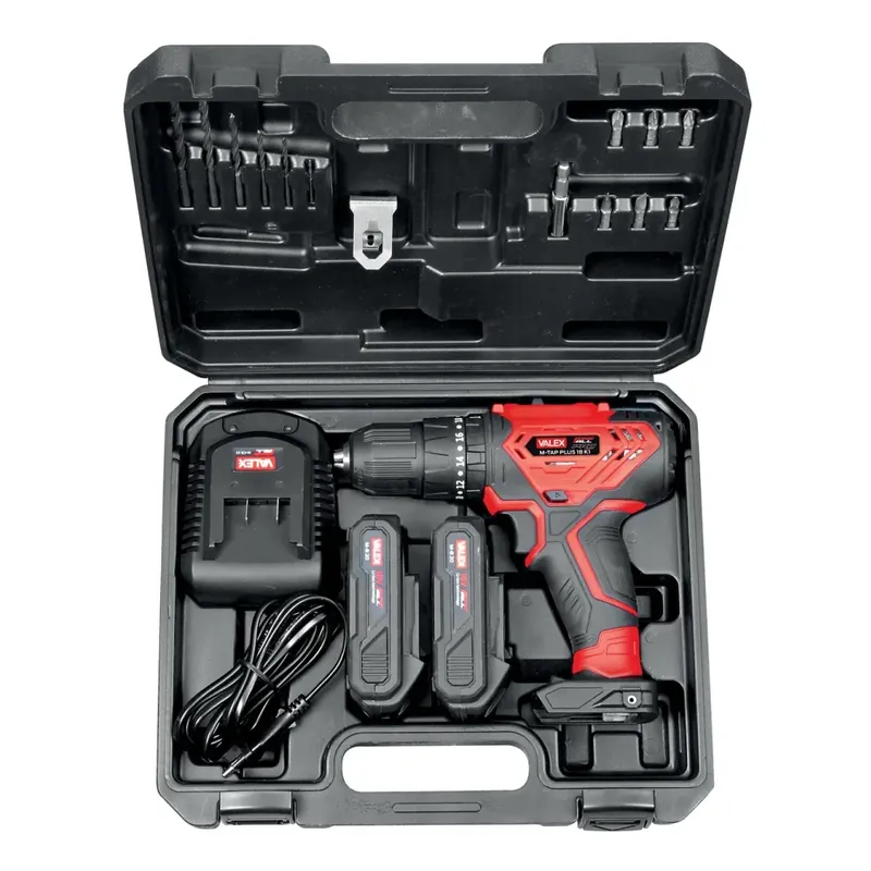 VALEX Trapano avvitatore a batteria brushless con percussione 18v con 2 batterie li-ion oneall m-tap plus 18k1 1429429 valex Betrouwbaar