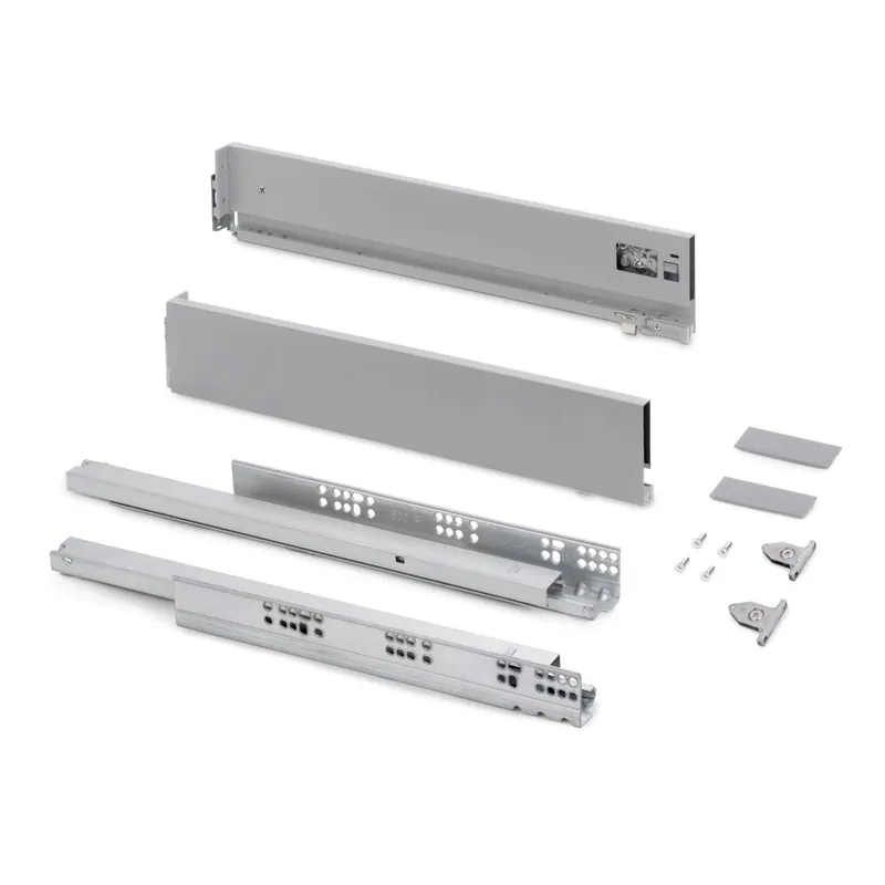 Aanbieding EMUCA Cassetto esterno vertex con regolazione 3d altezza 93mm, 40kg, profondità 300mm, acciaio, verniciato alluminio 3186425 emuca